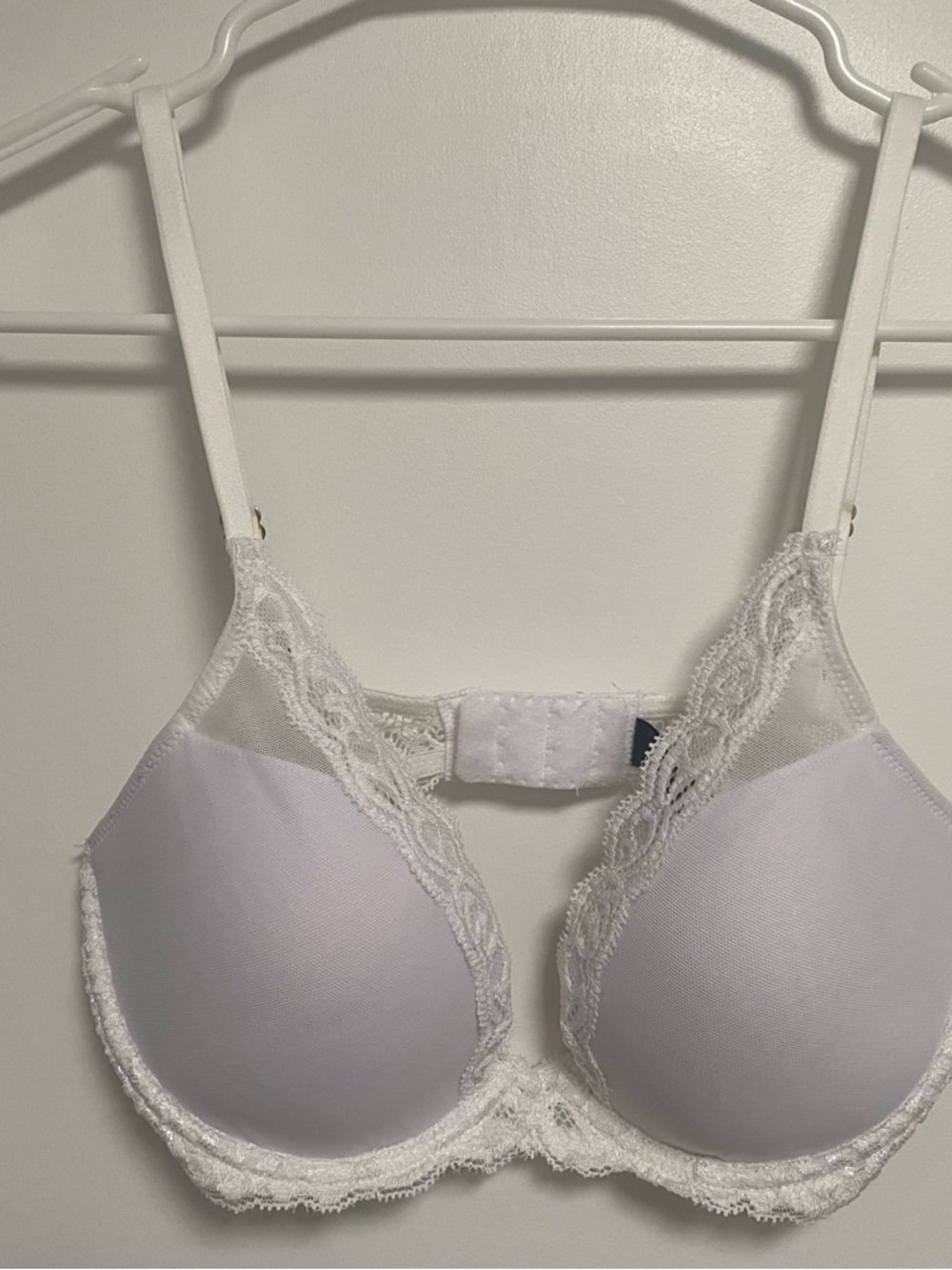 Natori White Lace 34C T-Shirt Push-Up Bra